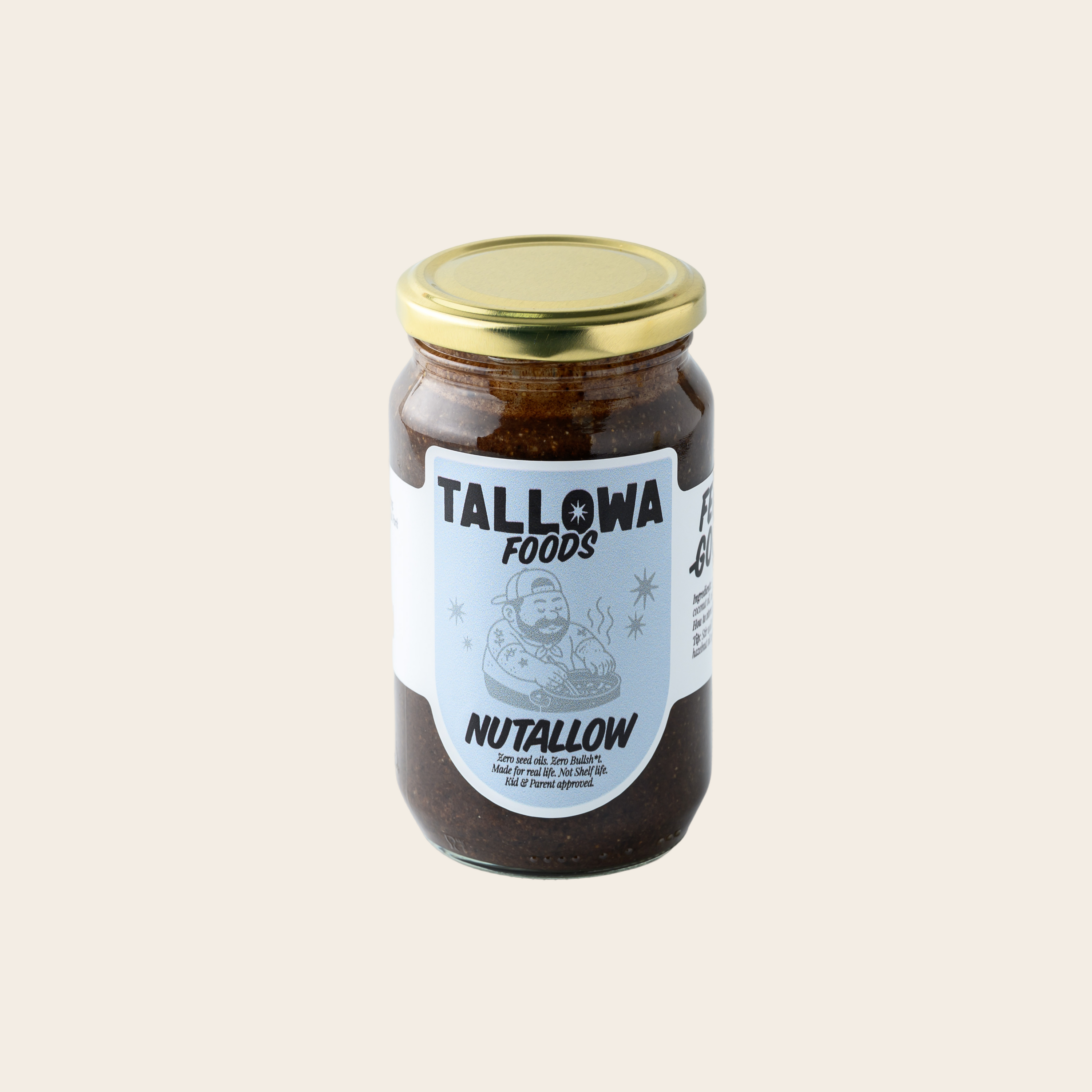 Tallowa Nuttallow hazelnut cacao and honey tallow spread with no seed oils in Malta