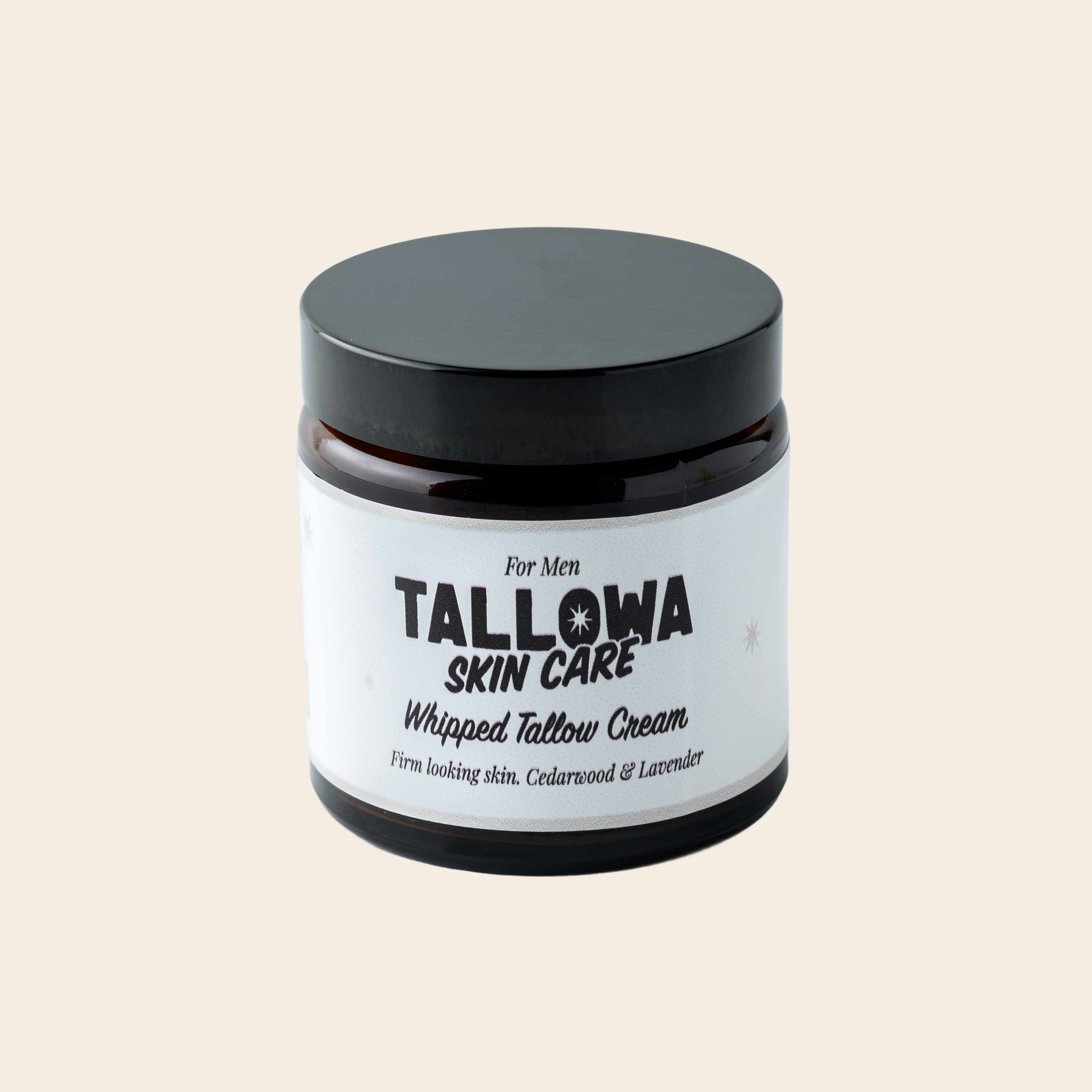 Tallowa Tallow for Men grass-fed beef tallow skincare balm with cedarwood and lavender for firm-looking skin